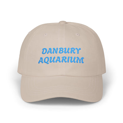 Danbury Aquarium Dad Cap — Embroidered White Baseball Hat