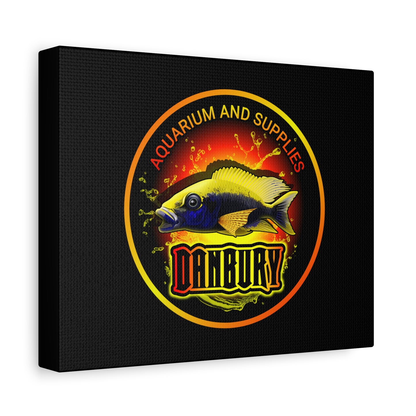 Danbury Aquarium Supplies Fish Logo Matte Canvas Print