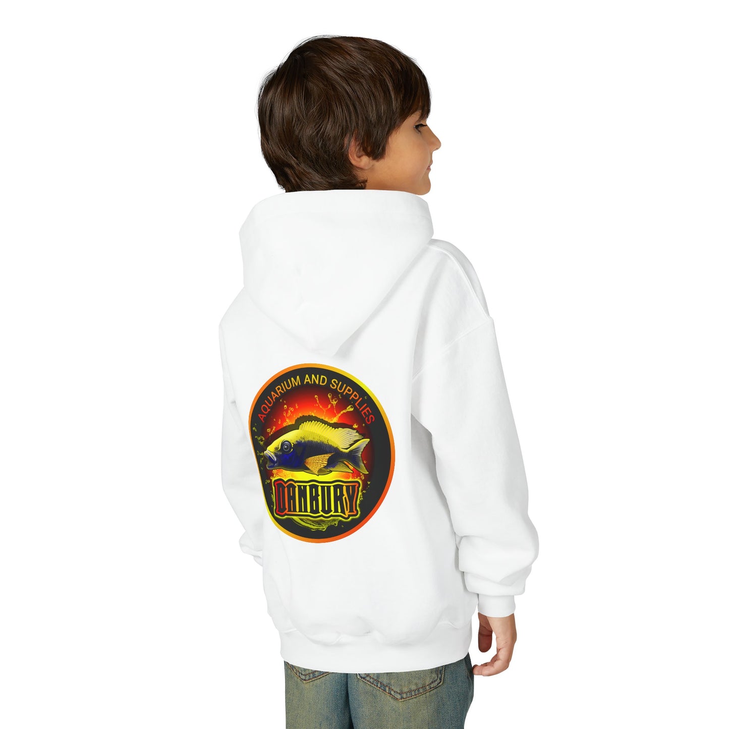 Youth Hoodie — Colorful Aquarium Fish Graphic Pullover