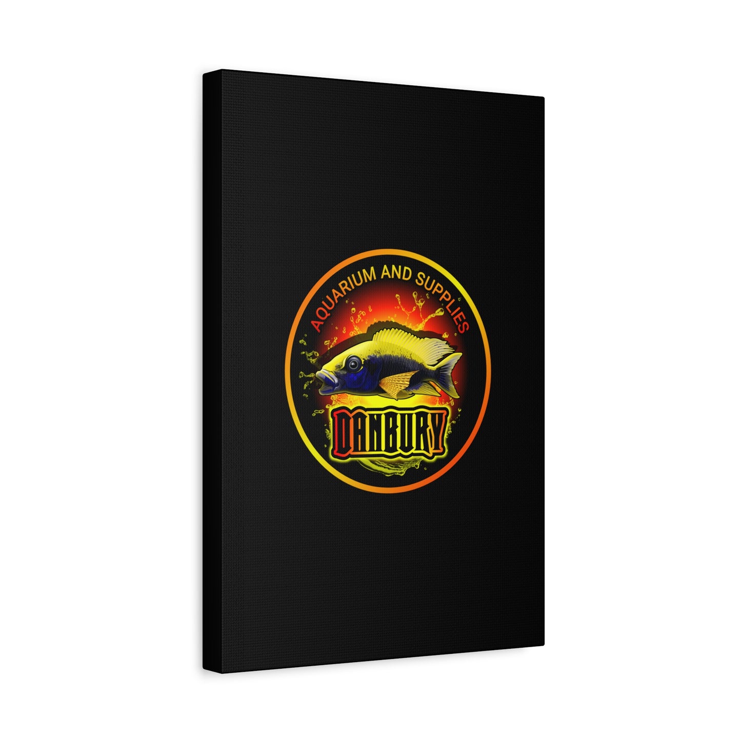 Danbury Aquarium Supplies Fish Logo Matte Canvas Print