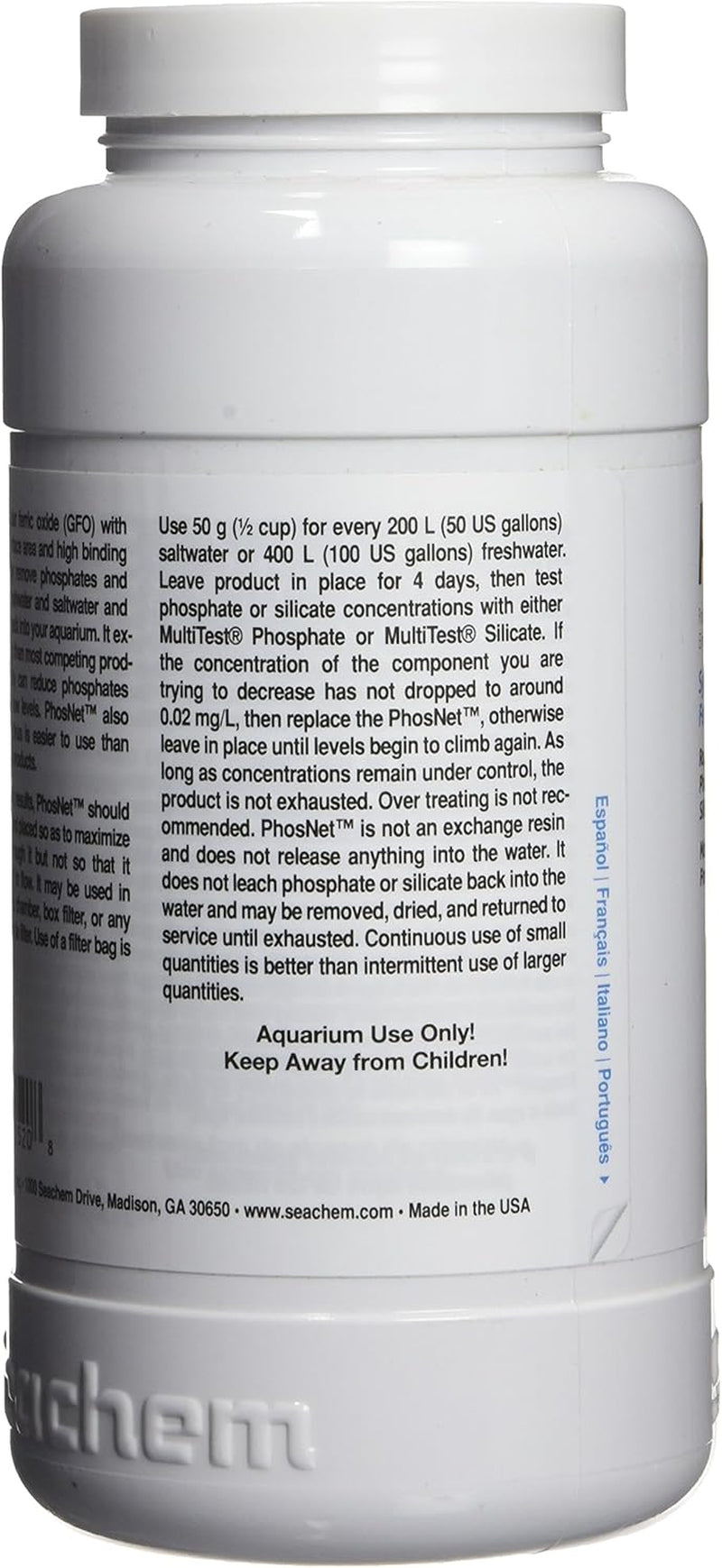 Phosnet Phosphate Silicate Remover Aquarium Filter Media, 250G/8.8Oz (001443)