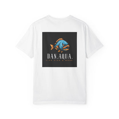 Aqua Predator Fish T‑Shirt — Vibrant Blue Orange Fish Graphic Tee