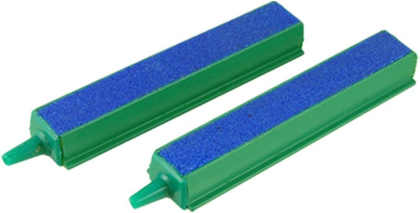 ® Fish Tank Air Bubble 2-Piece Air Stone Bars Green/Blue (4-Inch)