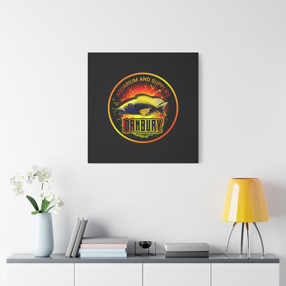 Danbury Aquarium Supplies Fish Logo Matte Canvas Print