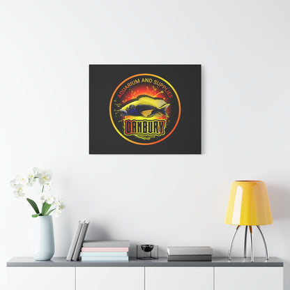 Danbury Aquarium Supplies Fish Logo Matte Canvas Print