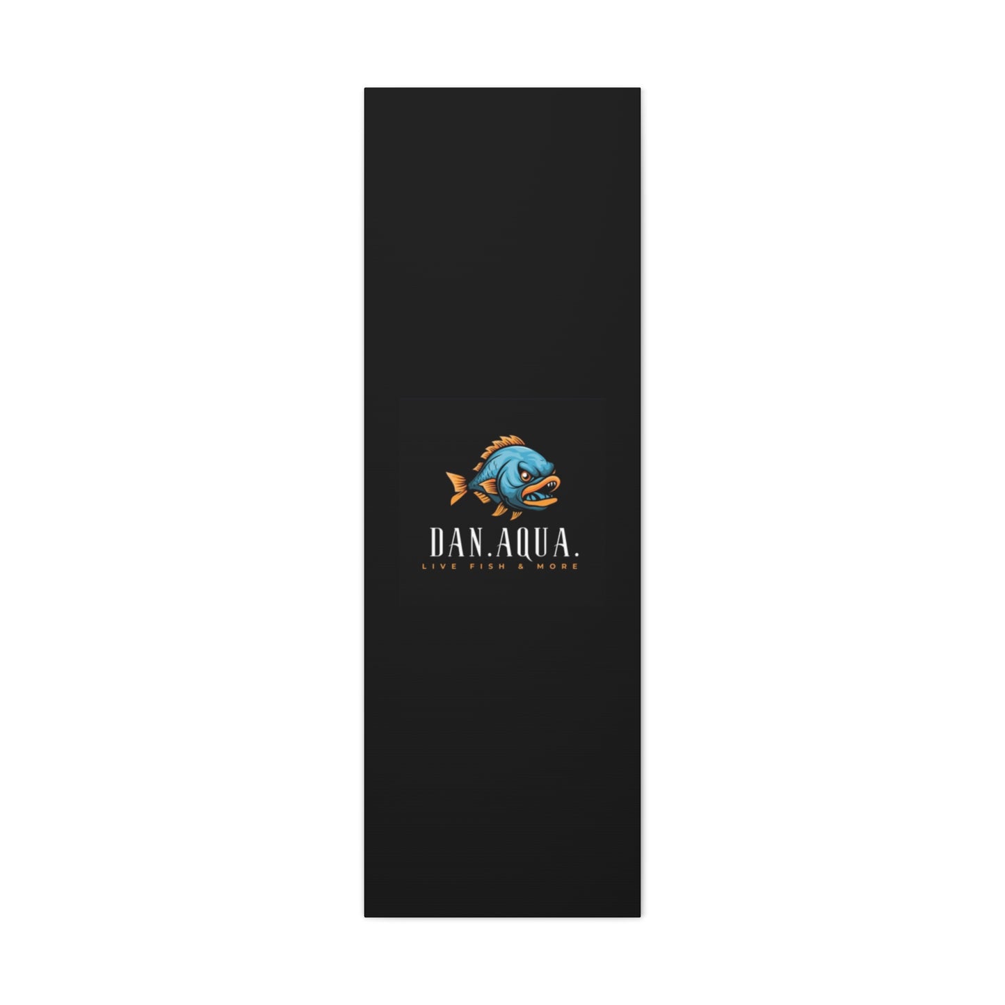 Dan.Aqua Fish Logo Canvas Print — Matte Stretched Wall Art