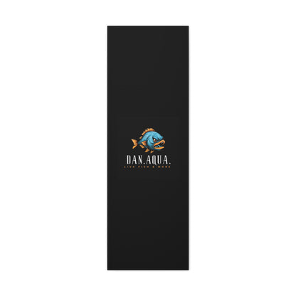Dan.Aqua Fish Logo Canvas Print — Matte Stretched Wall Art