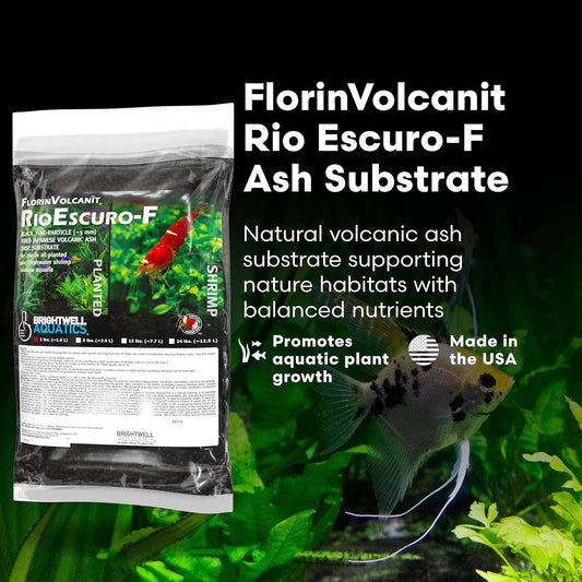 Florinvolcanīt Rio Escuro-F – Volcanic Substrate for Freshwater Planted & Shrimp Aquariums – Boosts Root Growth, Lowers GH & Ph, 2Lb