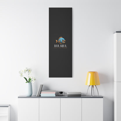 Dan.Aqua Fish Logo Canvas Print — Matte Stretched Wall Art