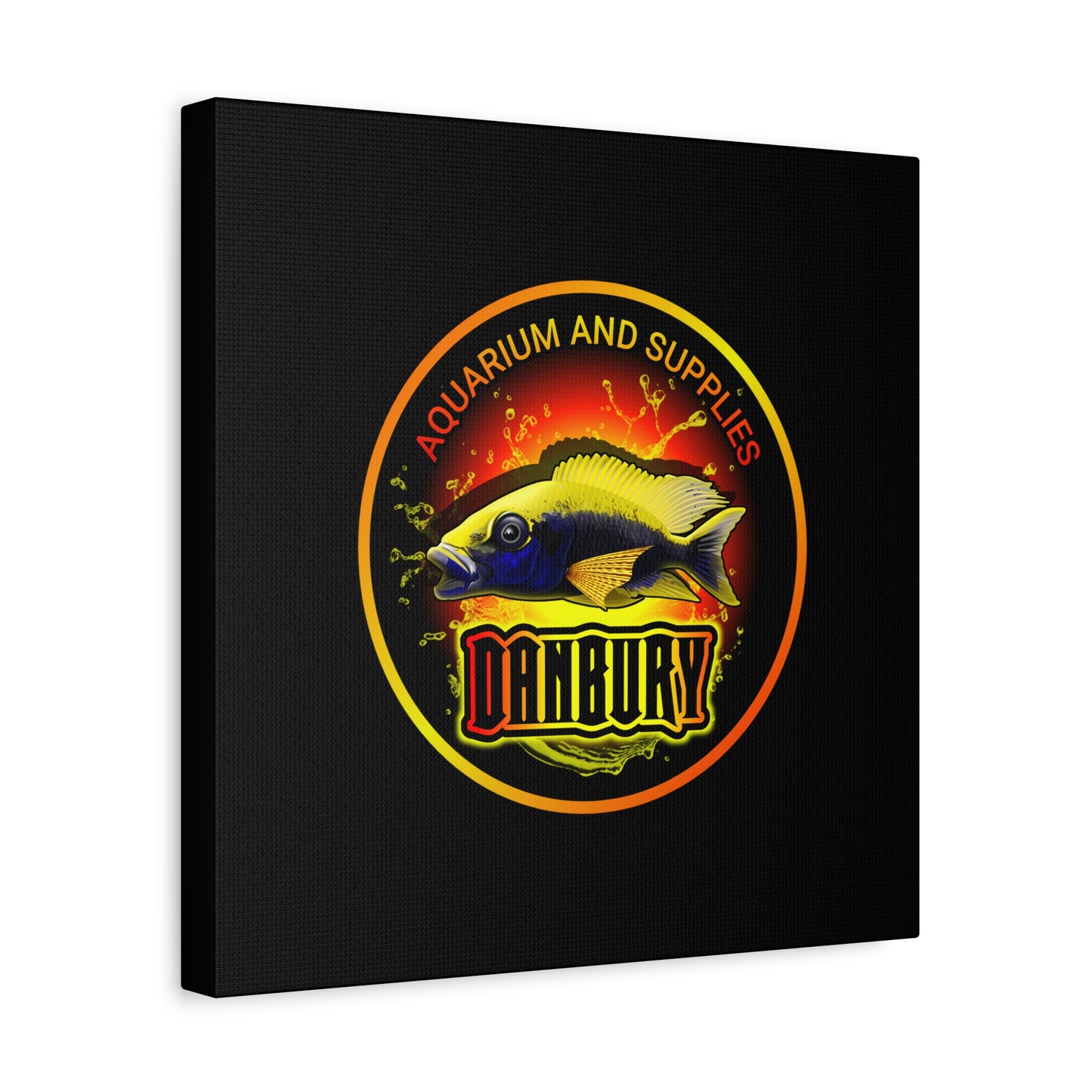 Danbury Aquarium Supplies Fish Logo Matte Canvas Print