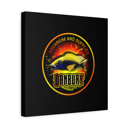 Danbury Aquarium Supplies Fish Logo Matte Canvas Print