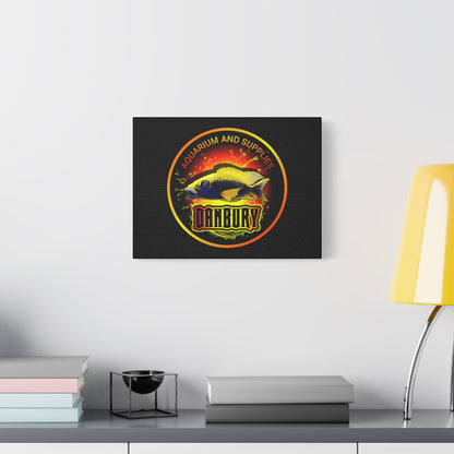 Danbury Aquarium Supplies Fish Logo Matte Canvas Print