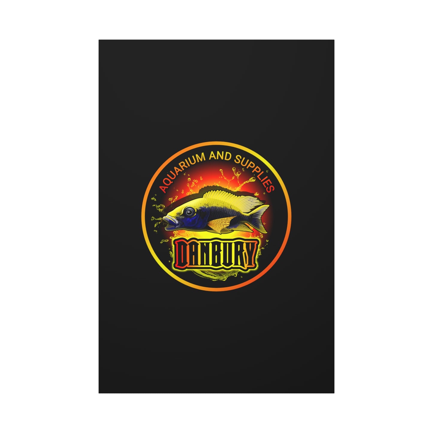 Danbury Aquarium Supplies Fish Logo Matte Canvas Print