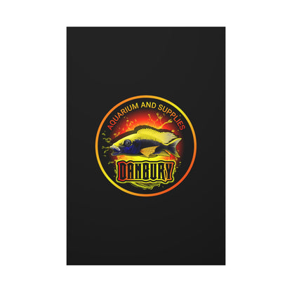 Danbury Aquarium Supplies Fish Logo Matte Canvas Print
