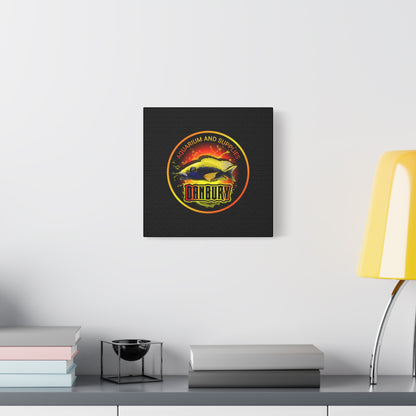 Danbury Aquarium Supplies Fish Logo Matte Canvas Print