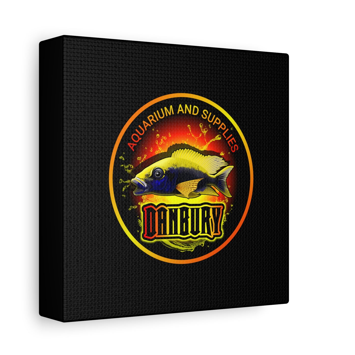 Danbury Aquarium Supplies Fish Logo Matte Canvas Print