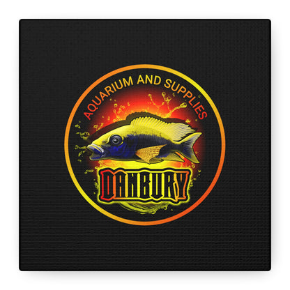 Danbury Aquarium Supplies Fish Logo Matte Canvas Print