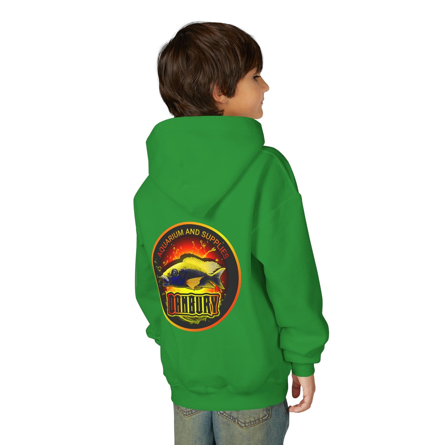 Youth Hoodie — Colorful Aquarium Fish Graphic Pullover