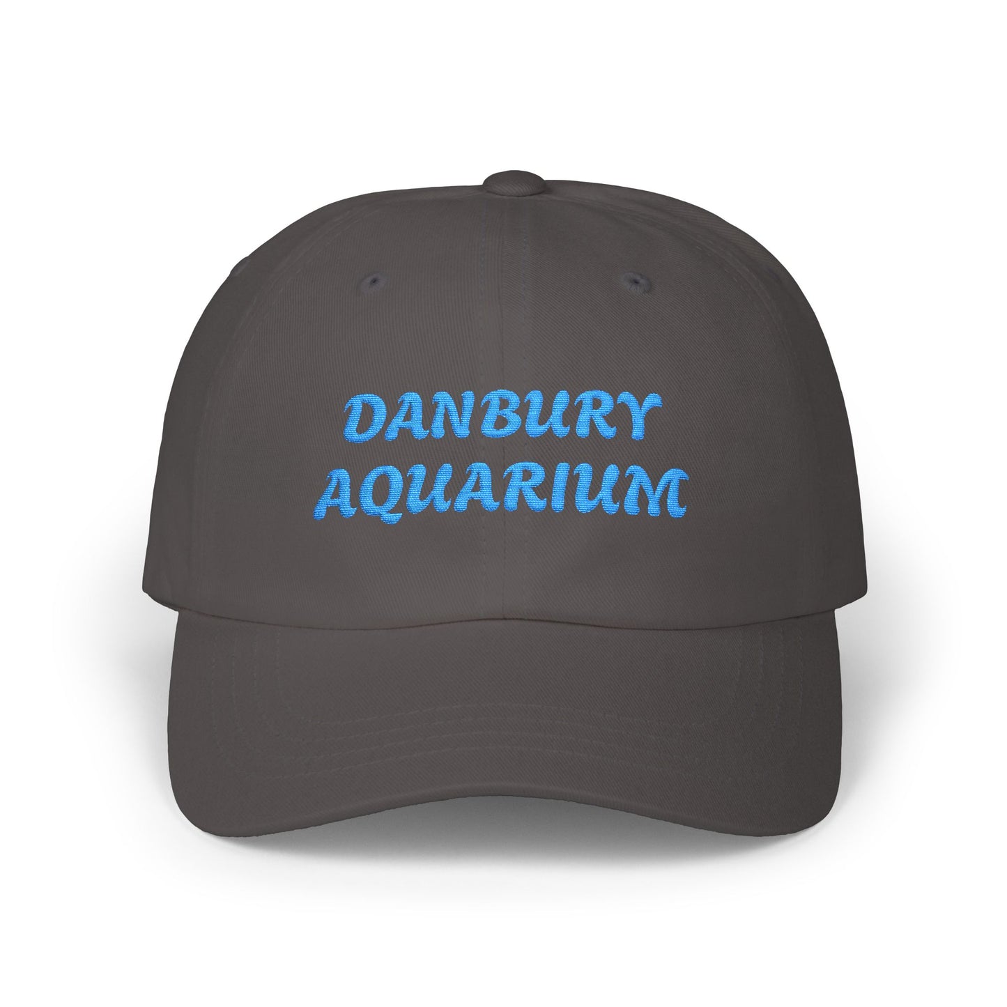 Danbury Aquarium Dad Cap — Embroidered White Baseball Hat