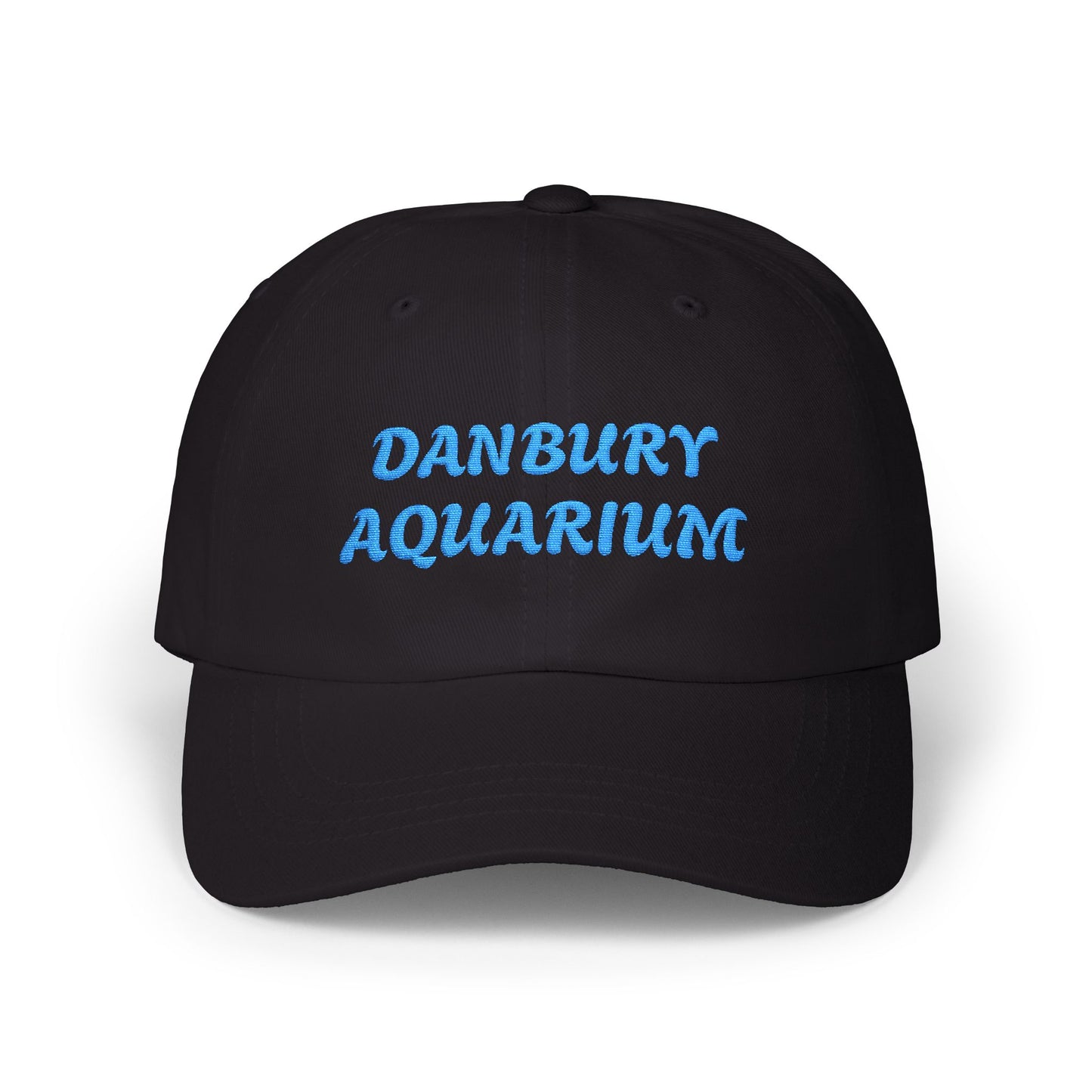 Danbury Aquarium Dad Cap — Embroidered White Baseball Hat