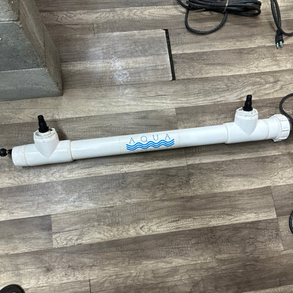 Aqua Ultraviolet 40 watt UV Clarifier/Sterilizer, 2" White w/ Wiper, A00060 (USED TESTED NEEDS NEW BULB)