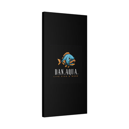 Dan.Aqua Fish Logo Canvas Print — Matte Stretched Wall Art