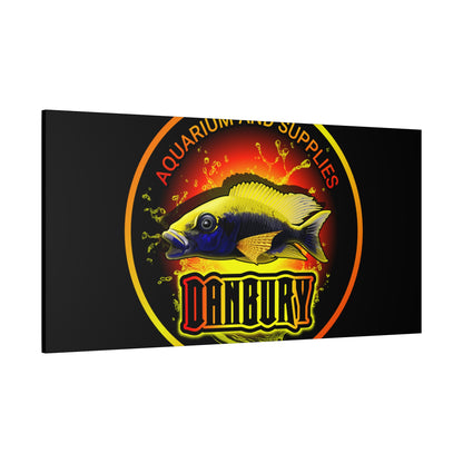 Danbury Aquarium Supplies Fish Logo Matte Canvas Print