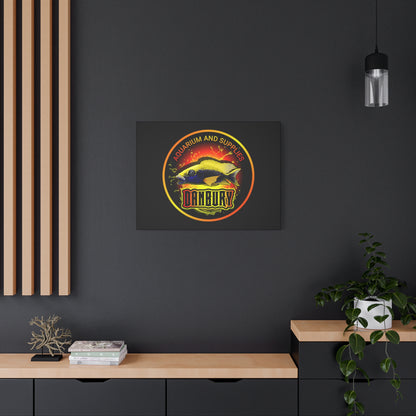 Danbury Aquarium Supplies Fish Logo Matte Canvas Print