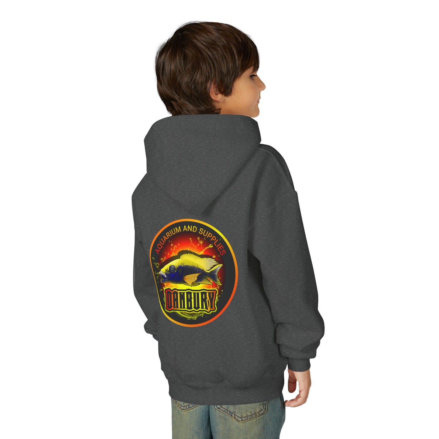 Youth Hoodie — Colorful Aquarium Fish Graphic Pullover