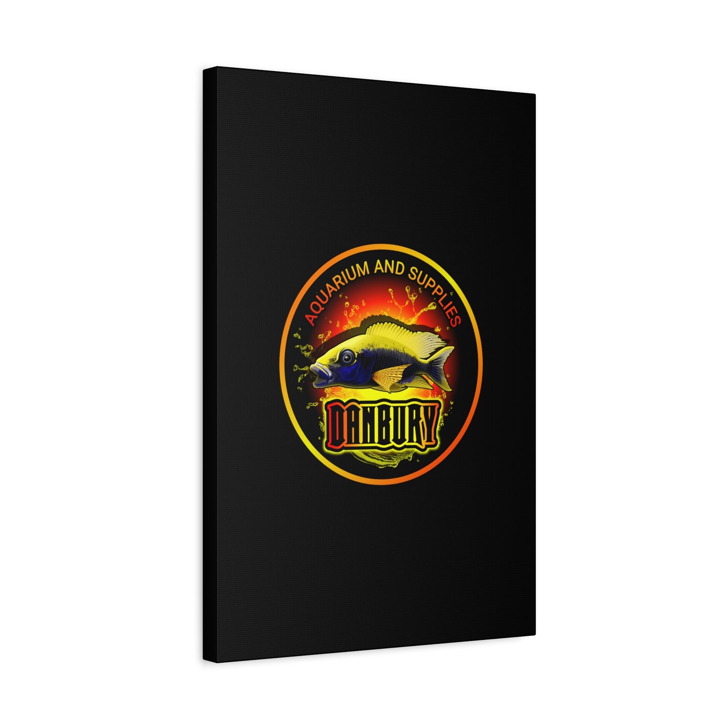 Danbury Aquarium Supplies Fish Logo Matte Canvas Print