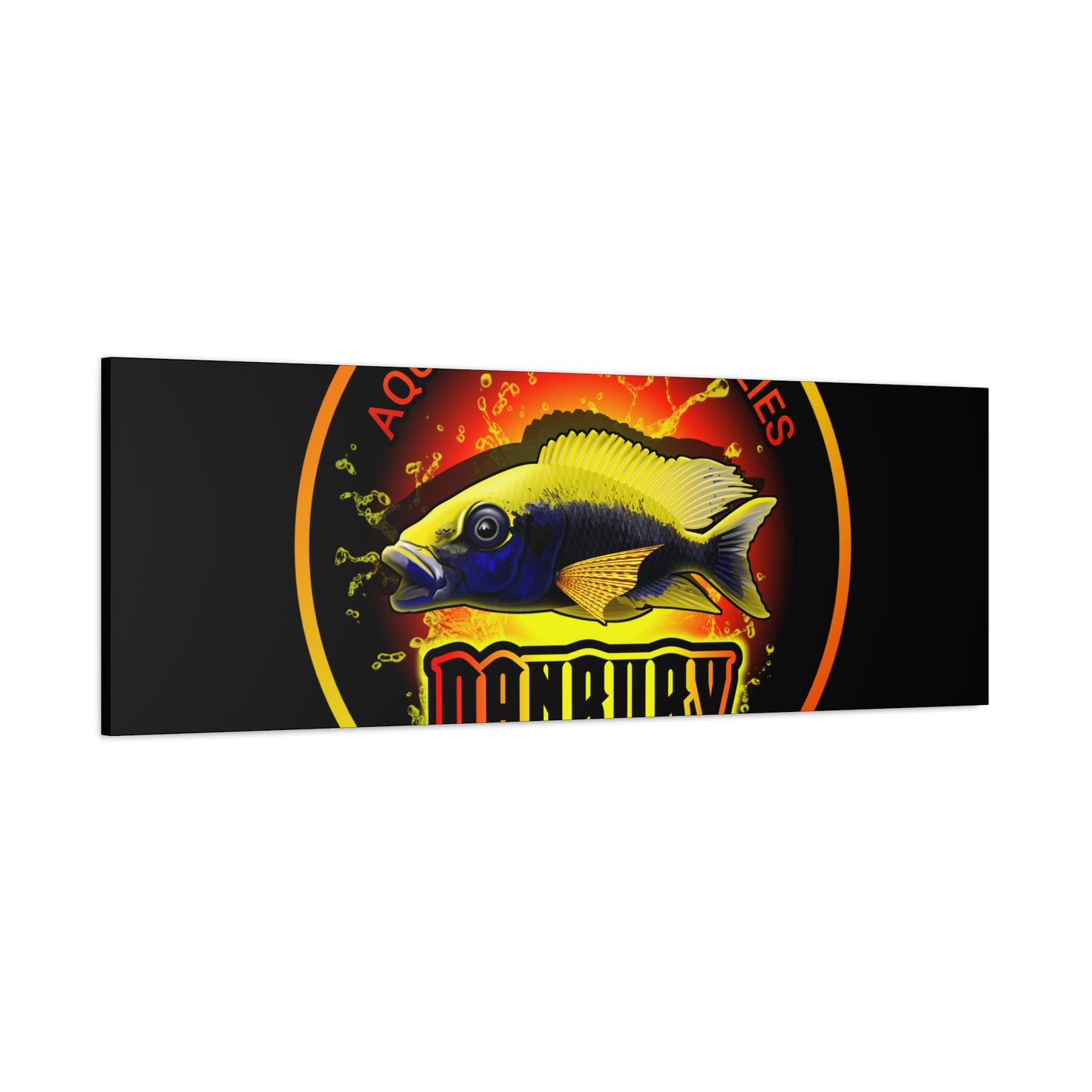 Danbury Aquarium Supplies Fish Logo Matte Canvas Print