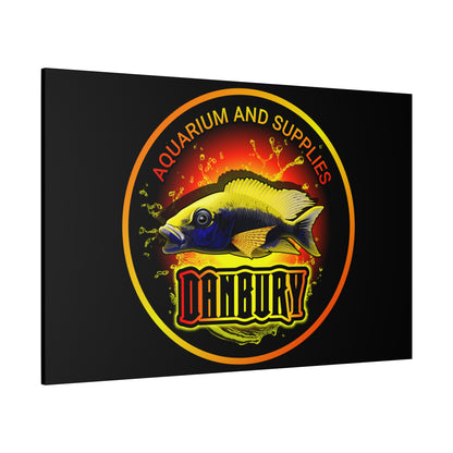 Danbury Aquarium Supplies Fish Logo Matte Canvas Print