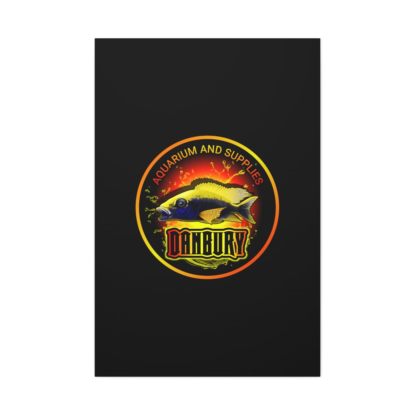 Danbury Aquarium Supplies Fish Logo Matte Canvas Print