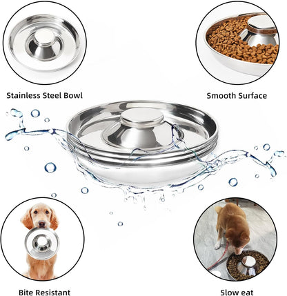 Premium Stainless Steel Puppy Bowls - Set of 2 Durable Dog Feeders for Food & Water - Perfect for Small, Medium & Large Dogs