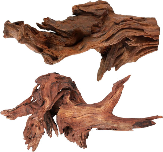 Natural Extral Large Driftwood for Aquarium Decor, 2-Piece 14''-18'' Driftwood for Decorations on Fish Tank, Reptiles Bearded Dragon Accessories or Air Plants