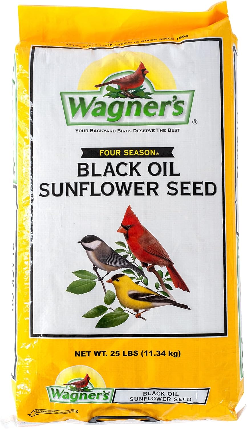 Black Oil Sunflower Wild Bird Food, 25-Pound Bag