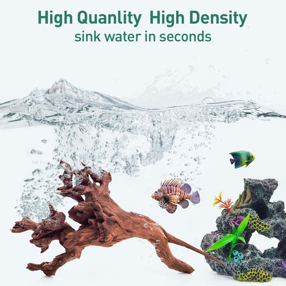 Natural Extral Large Driftwood for Aquarium Decor, 2-Piece 14''-18'' Driftwood for Decorations on Fish Tank, Reptiles Bearded Dragon Accessories or Air Plants