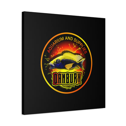 Danbury Aquarium Supplies Fish Logo Matte Canvas Print