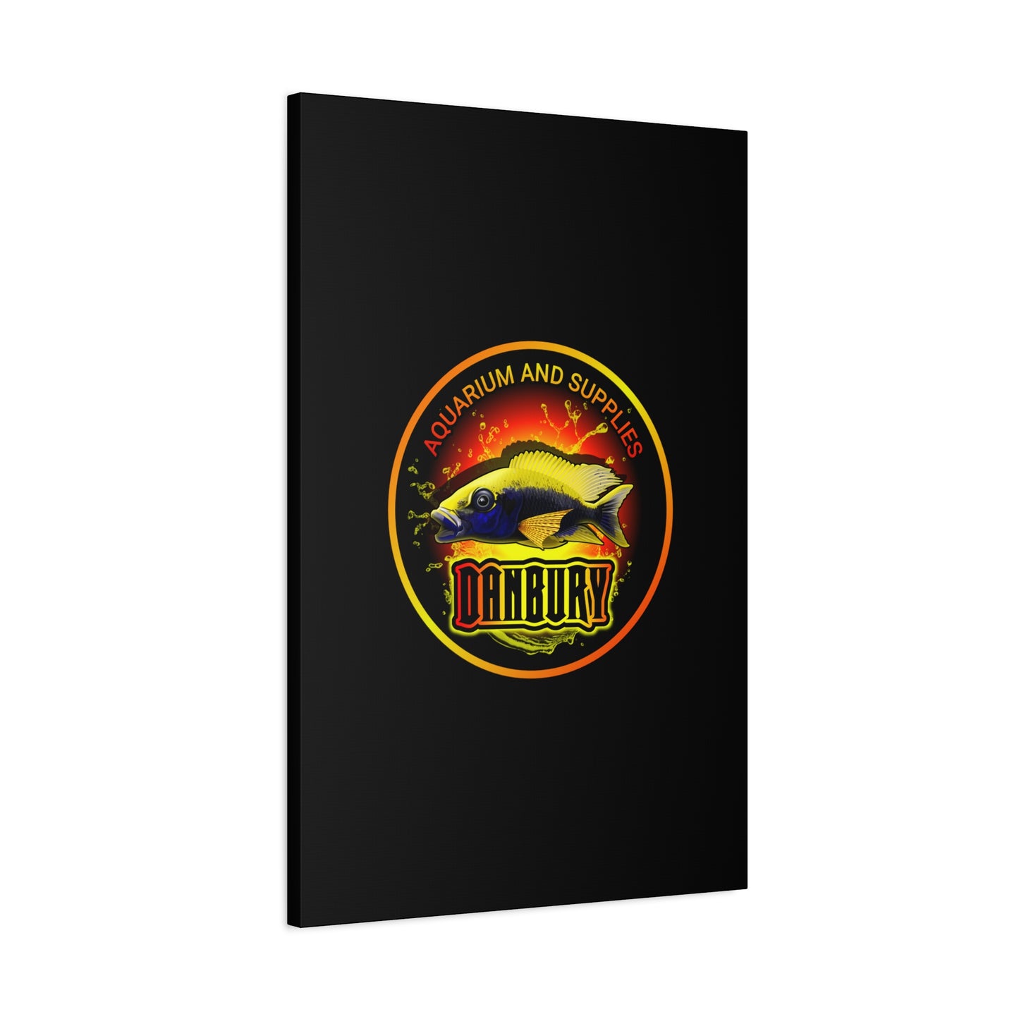 Danbury Aquarium Supplies Fish Logo Matte Canvas Print
