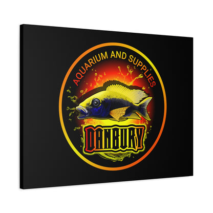 Danbury Aquarium Supplies Fish Logo Matte Canvas Print