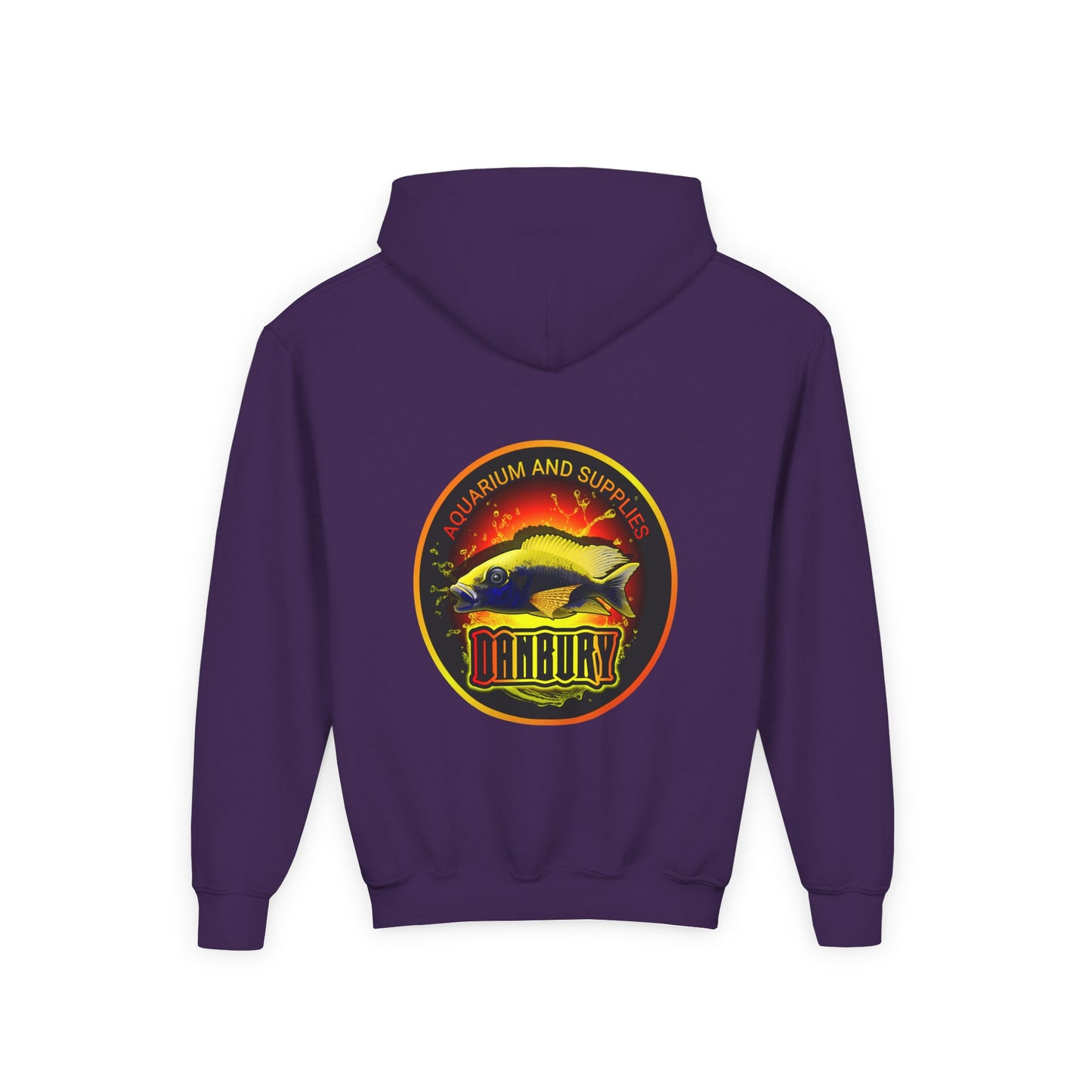 Youth Hoodie — Colorful Aquarium Fish Graphic Pullover