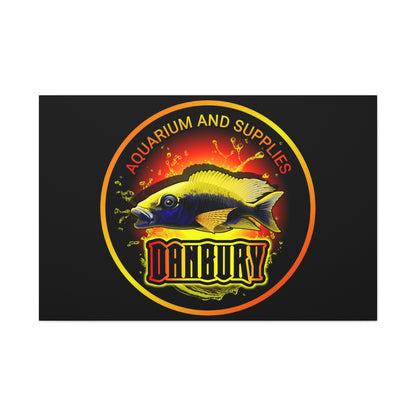 Danbury Aquarium Supplies Fish Logo Matte Canvas Print