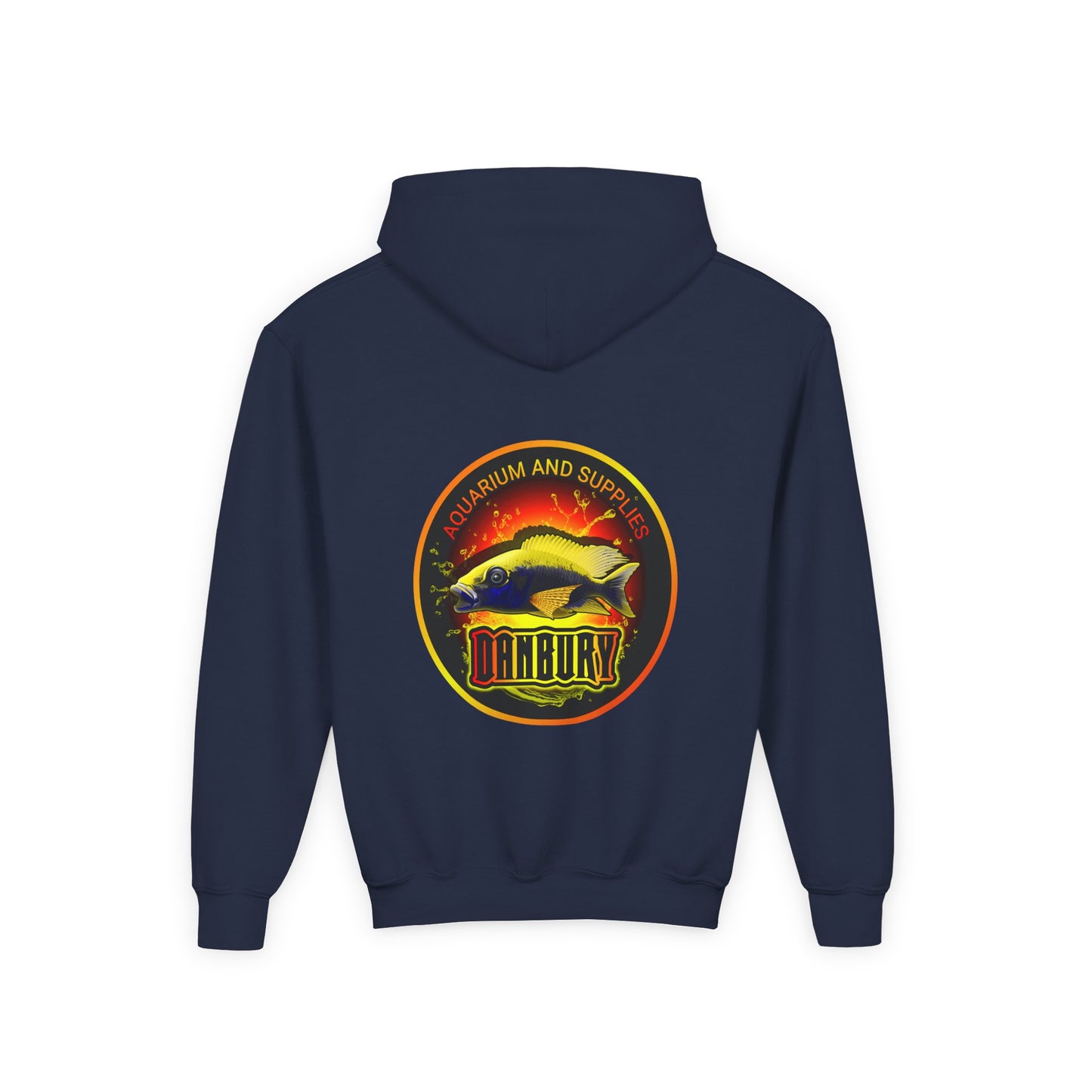Youth Hoodie — Colorful Aquarium Fish Graphic Pullover