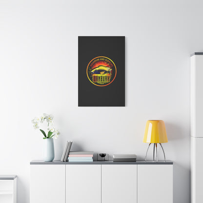 Danbury Aquarium Supplies Fish Logo Matte Canvas Print