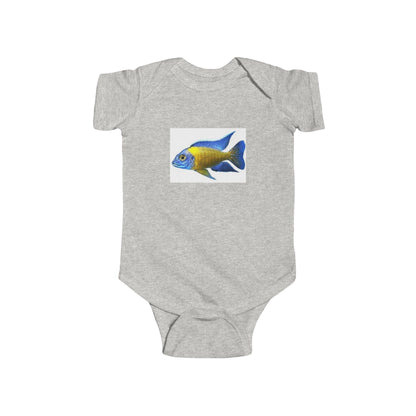 Infant Bodysuit with Colorful Tropical Fish Print — Cute Baby Ocean Onesie