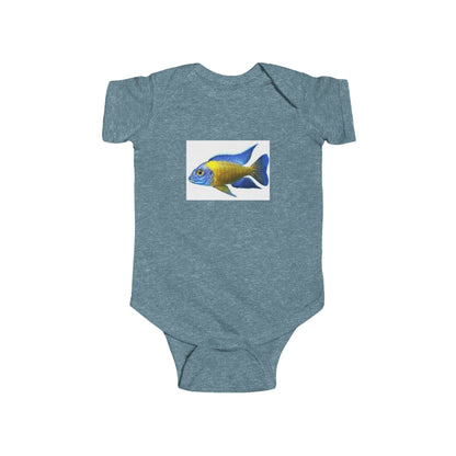 Infant Bodysuit with Colorful Tropical Fish Print — Cute Baby Ocean Onesie