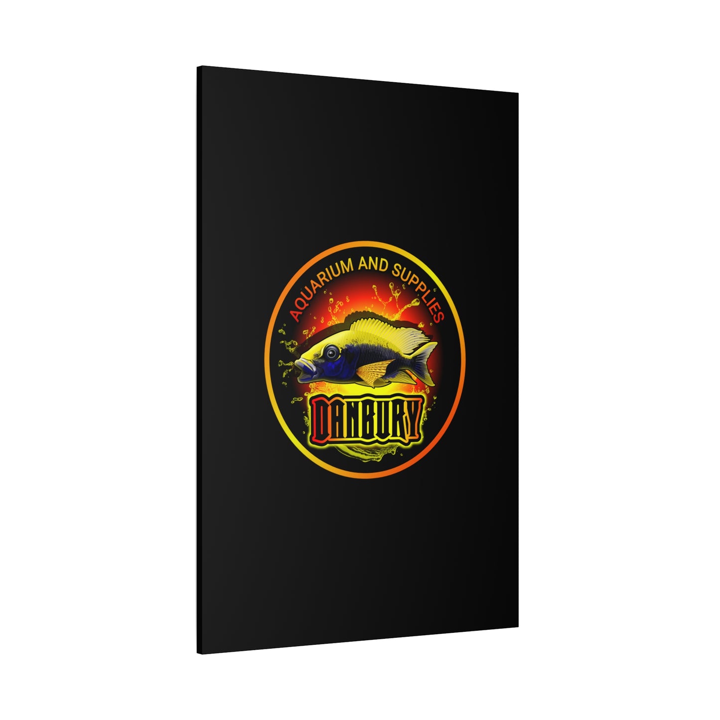 Danbury Aquarium Supplies Fish Logo Matte Canvas Print
