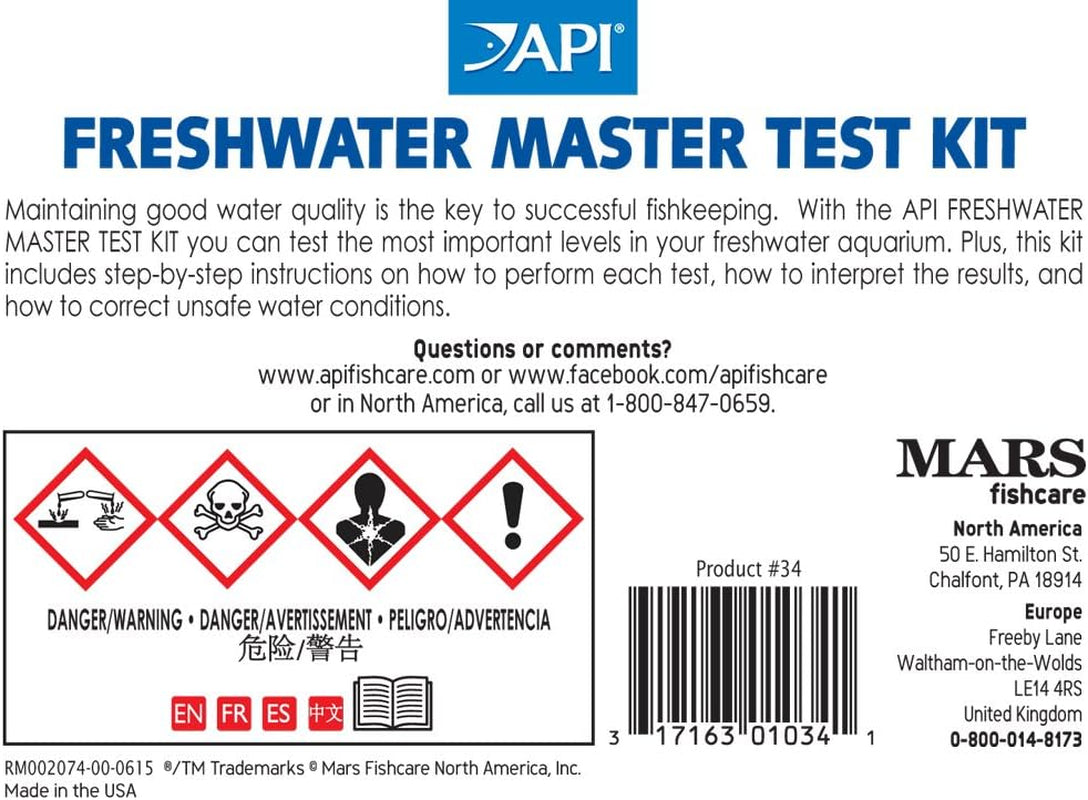 Ultimate Freshwater Aquarium Master Test Kit - 800 Tests for Crystal Clear Water!