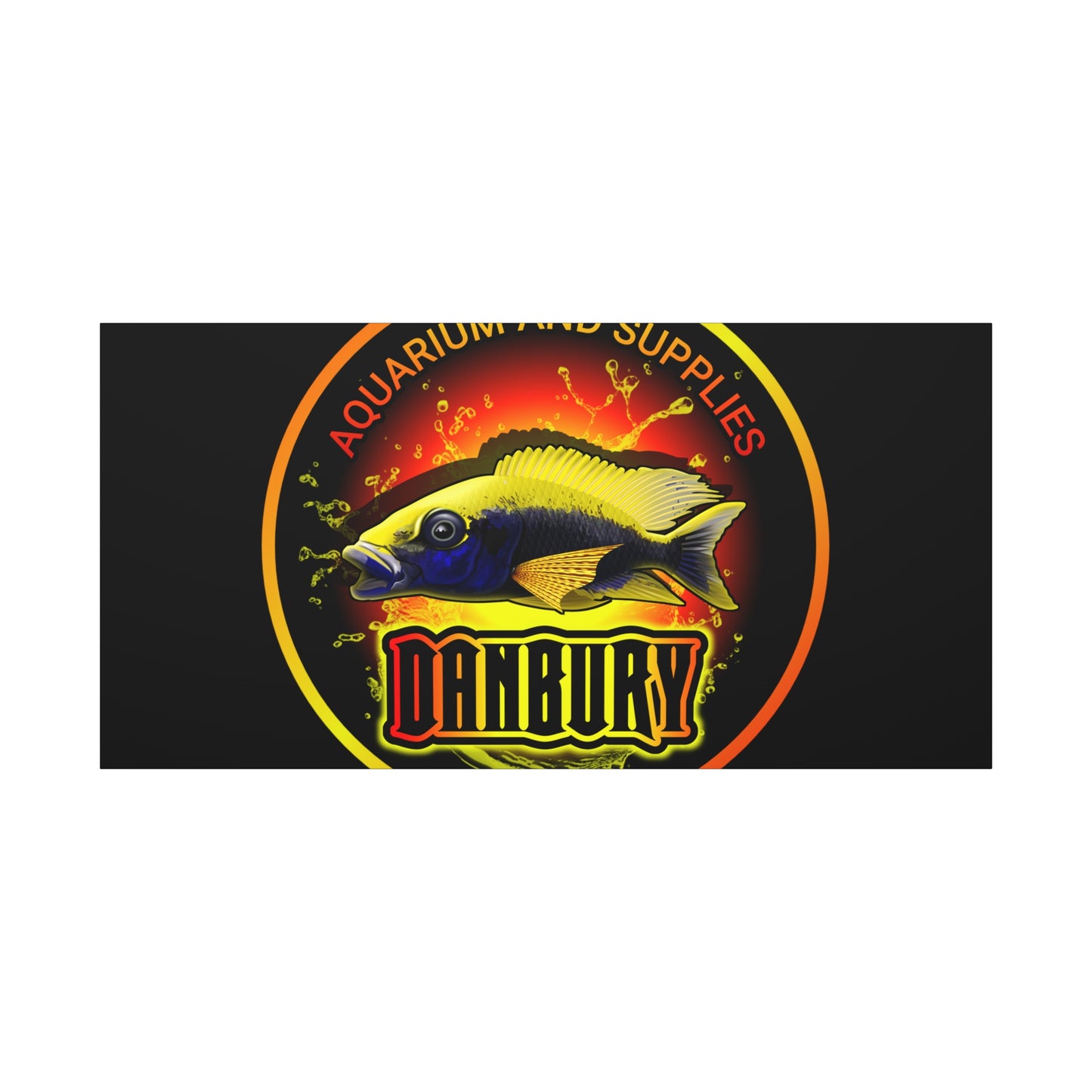 Danbury Aquarium Supplies Fish Logo Matte Canvas Print