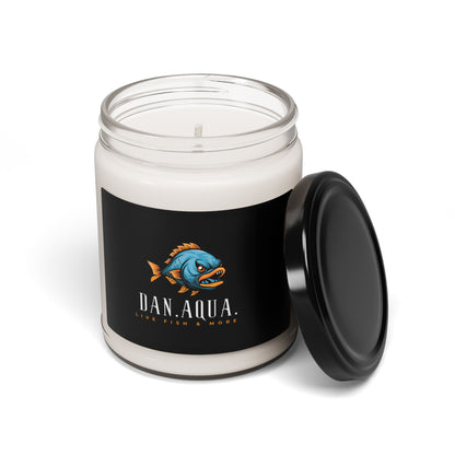 Dan.Aqua Branded Scented Soy Candle — 9oz Fish Logo Jar (Ocean Breeze)